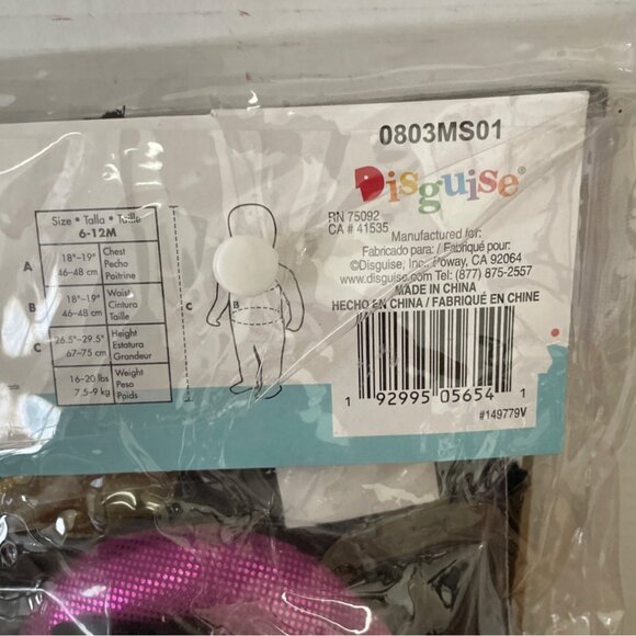 Disney Baby Ursula Infant Halloween Costume 6-12 Mo by Disguise Little Mermaid - Picture 7 of 9